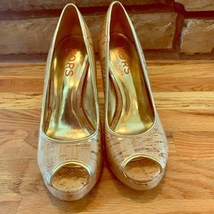 Michael Kors Cork Peep Toe